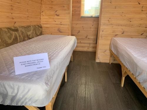 Poplars Farm Site Glamping Pods Adults only with separate, private shower rooms