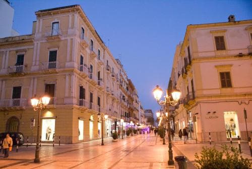 A serene evening stroll along a charming European pedestrian street lined with illuminated historic buildings, inviting storefronts, and elegant street lamps, perfect for travelers seeking a picturesque urban experience.