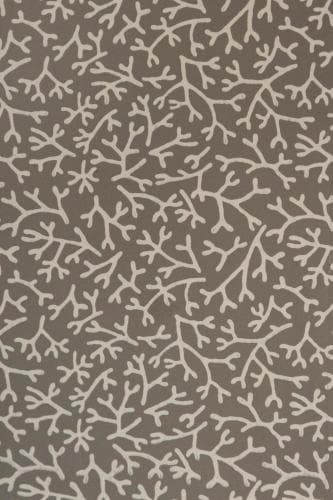 A serene abstract pattern of white branching designs on a muted brown background evokes a calming natural texture ideal for interior design inspiration or wallpaper selection.
