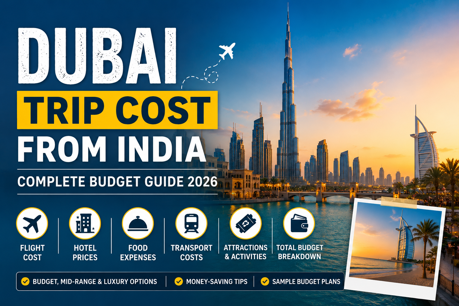Dubai Trip Cost from India in 2026: Complete Budget Guide