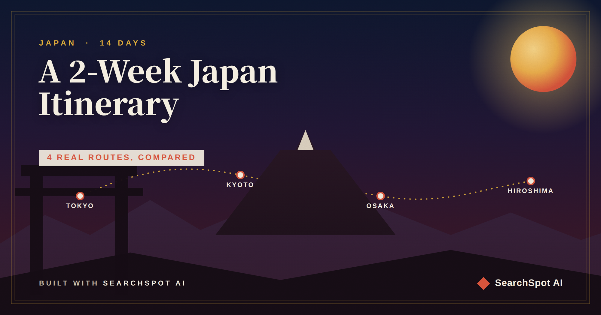 How SearchSpot AI Plans a 2-Week Japan Trip — Step by Step
