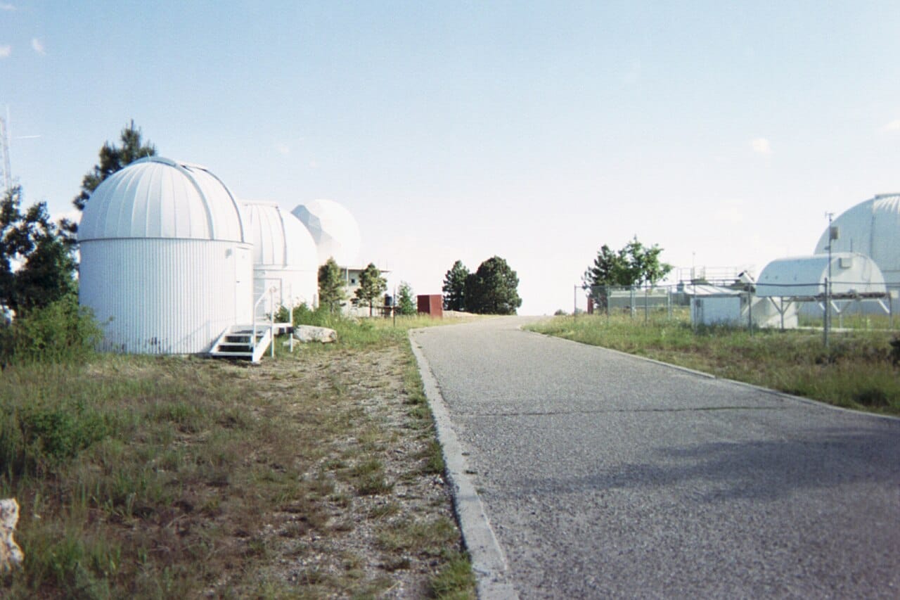 Mount Lemmon Observatory domes in Arizona during a daytime visit