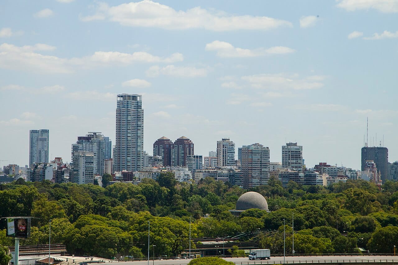 Cost of living in Buenos Aires with an aerial view of Palermo for remote workers