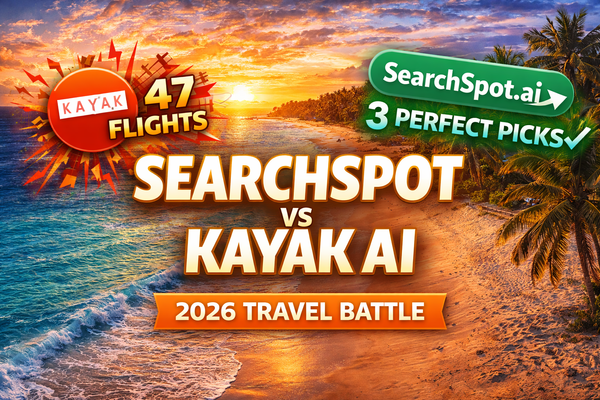SearchSpot vs Kayak AI: From Lists to Confident Bookings