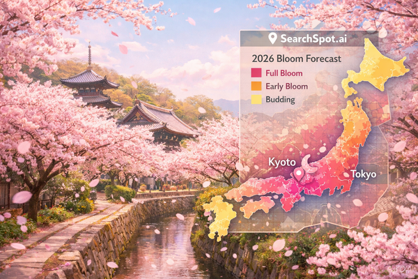 Japan Sakura Season 2026: Plan Cherry Blossoms with SearchSpot.ai